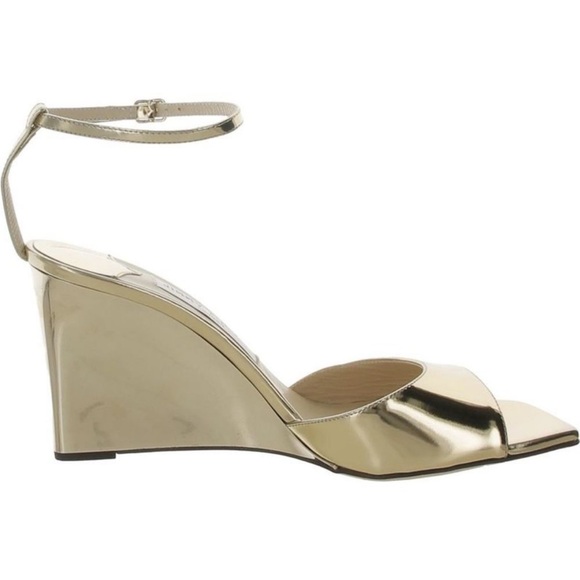 Jimmy Choo Brien 85MM Patent Wedge Sandals - Picture 3 of 9